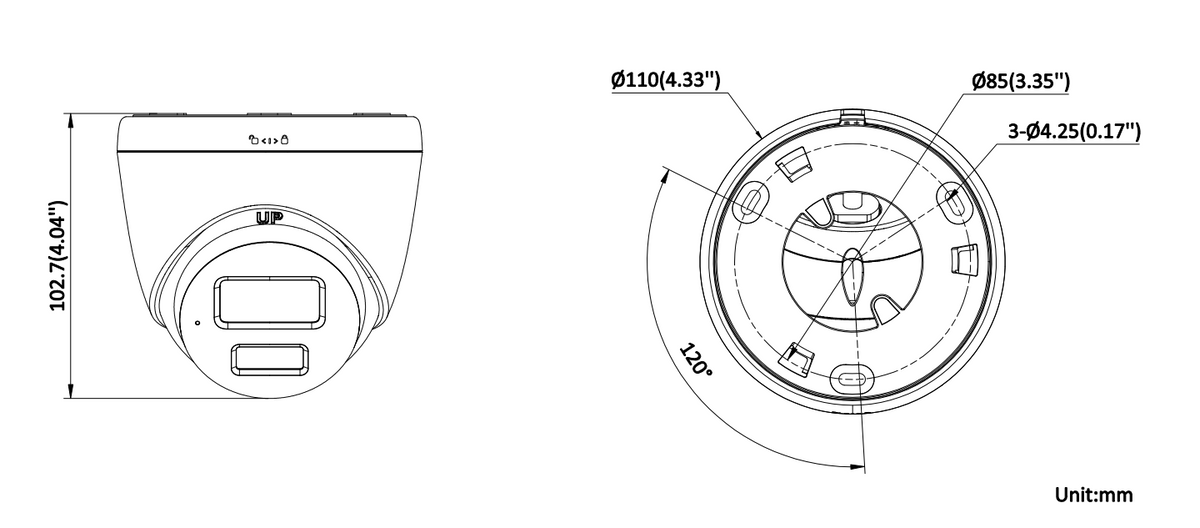 Cámara de Seguridad Hikvision - Turret IP 2 Megapixel - Lente 2.8 mm - Dual Light + ColorVu 3.0 - 30 mts IR + 30 mts Luz