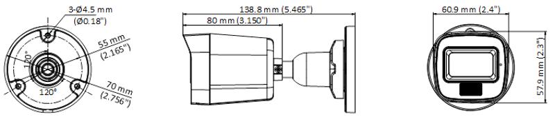 Cámara de Seguridad Hikvision - Bala TURBOHD 3K HIBRIDA B - N - Color VU - IR 25 MTS - Lente 2.8 mm - DS2CE16K0TLPFS
