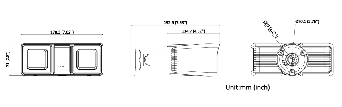 Cámara de Seguridad Hikvision - Lente 2.8 mm - Exterior IP67 - 60 mts IR EXIR - 60 mts Luz Blanca - DS-2CE18D0T-LFS