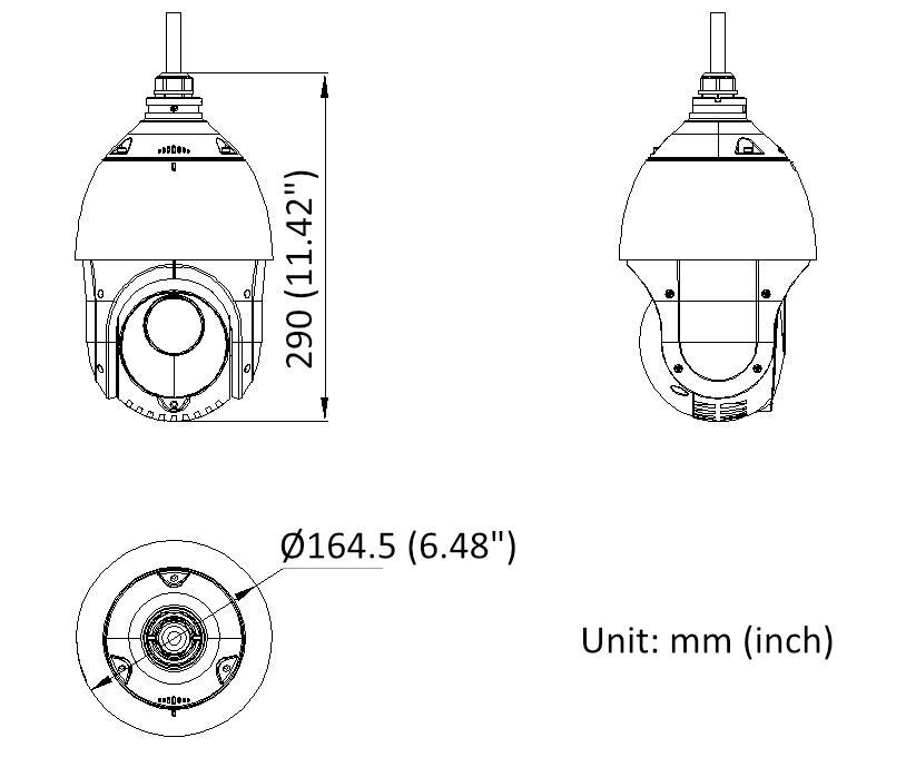 Cámara de Seguridad Hikvision - Domo PTZ IP 2 Megapixel - 25X Zoom - 100 mts IR - IP66 - DS-2DE4225IW-DE(T5)