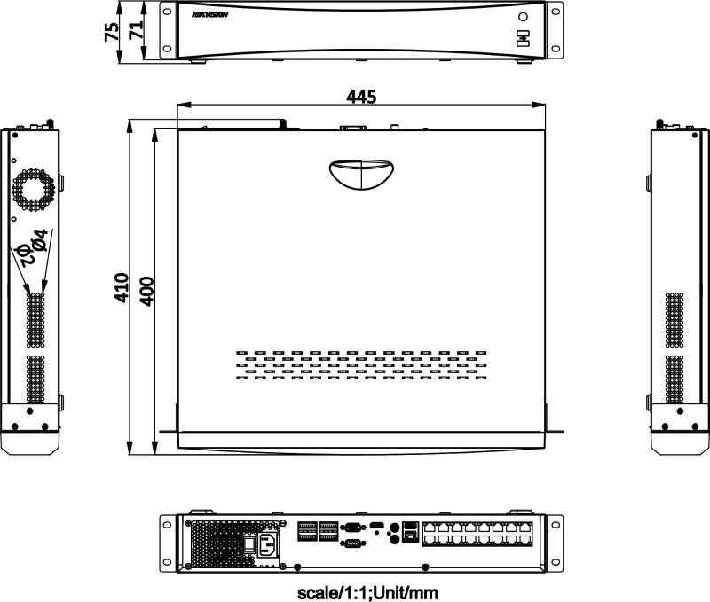 NVR Hikvision - 32 canales IP - 16 Puertos PoE+ - Reconocimiento Facial - AcuSense (Evita Falsas Alarmas) - DS-7732NXI-K