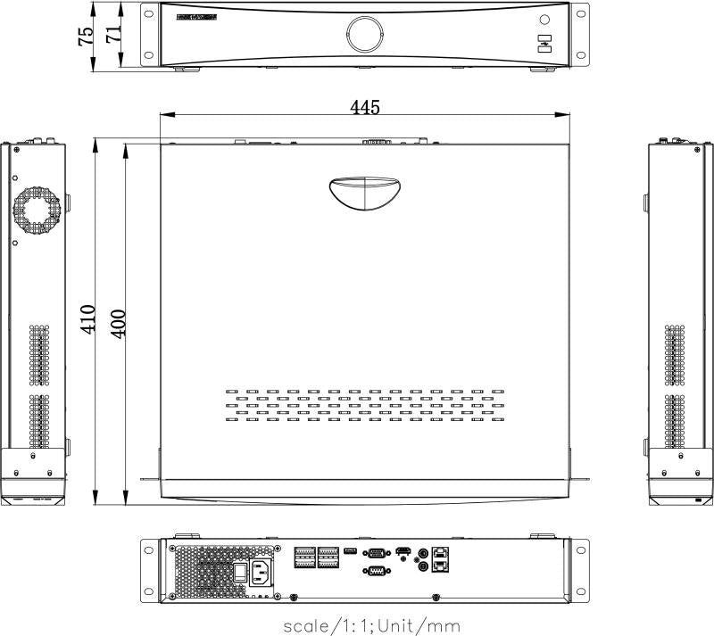 NVR Hikvision - 32 canales IP - AcuSense (Evita Falsas Alarmas) - Reconocimiento Facial - 4 Bahías de Disco Duro - DS-77