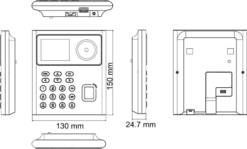 Control de Acceso Hikvision - Stand Alone - Hasta 1.5 mts en lectura - Soporta P2P Hik-Connect - 500 Rostros - DS-K1T320