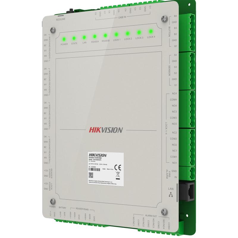 Control de Acceso Hikvision - Interfaz Web - 8 RS-485 4 WIEGAND - 100,000 Tarjetas - 10,000 Huellas - DS-K2624X