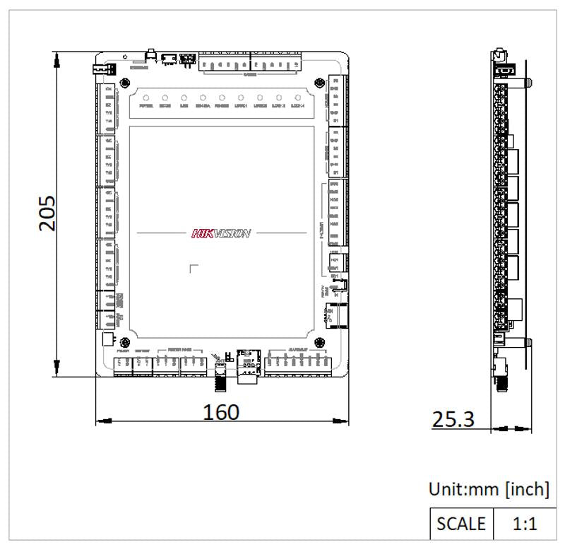 Control de Acceso Hikvision - Interfaz Web - 8 RS-485 4 WIEGAND - 100,000 Tarjetas - 10,000 Huellas - DS-K2624X