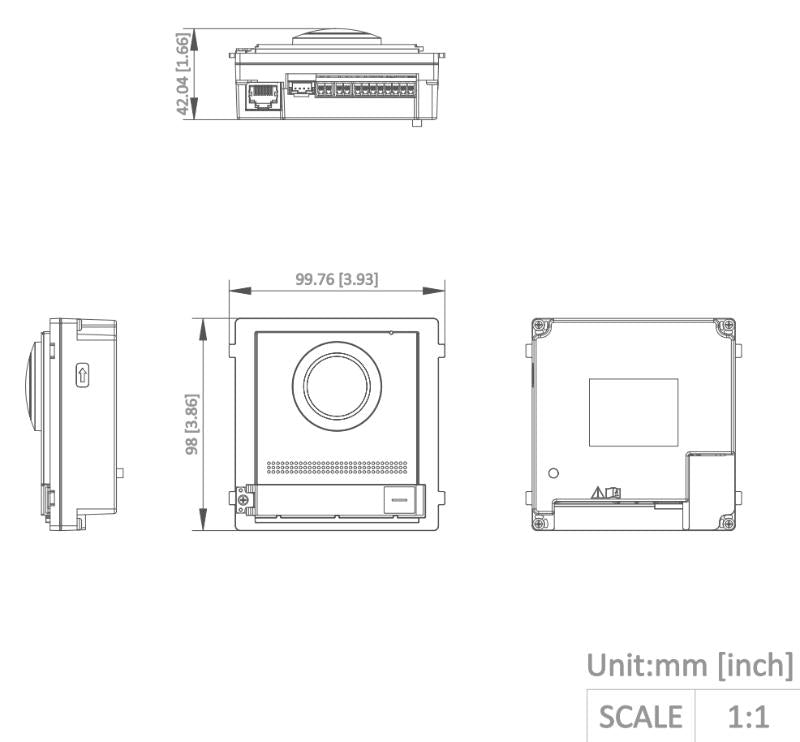 Videoportero Hikvision - PoE - Angulo 180° - Ultra Baja Iluminación - Exterior IP65 - DS-KD8003-IME1(B)