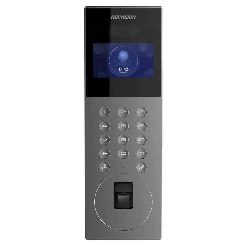 Videoportero Hikvision - MULTIAPARTAMENTO FACILA CON LECTORA DE HUELLA - PANTALLA DE 4.3" - TECLADO - LECTORA DE TARJETA
