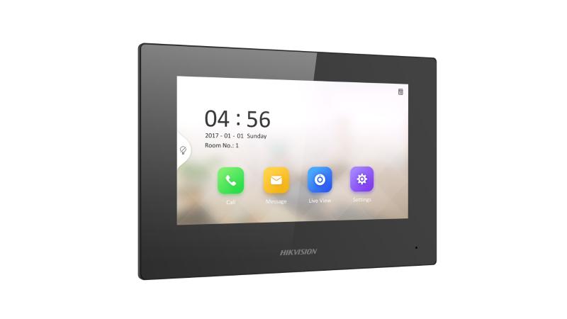 Videoportero Hikvision - Monitor IP Lite TOUCH 7" para Videoportero IP - Vídeo en Vivo - PoE Estándar - Apertura Remota