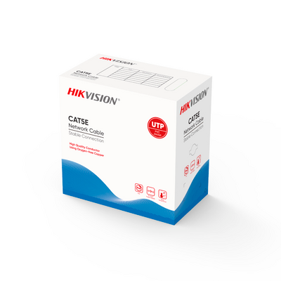 Cableado Estructurado Hikvision - Bobina de Cable UTP 305 mts - Cat 5E - Cable Clasificación CMX - Color Gris - DS1LN5EE