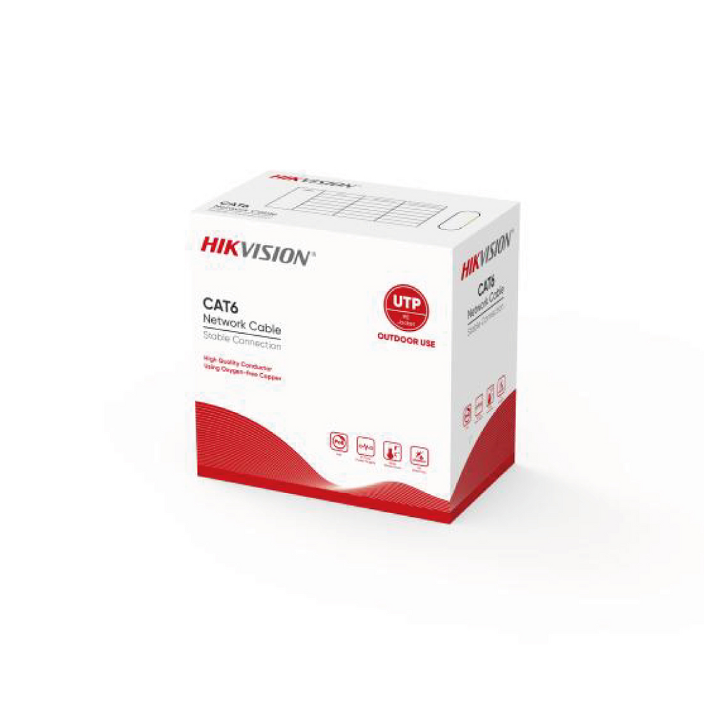 Cableado Estructurado Hikvision - BOBINA DE CABLE UTP - 305 MTS - CAT 6 - PE - DS1LN6OUTPEPLUG