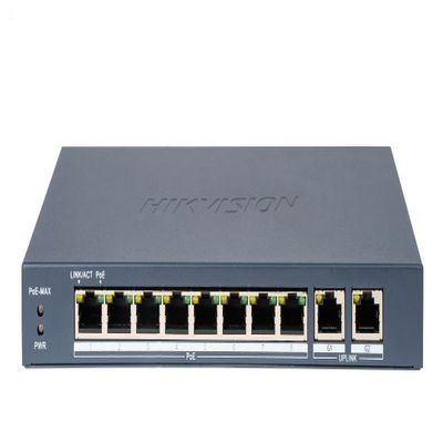 Switch PoE Hikvision - 8 Puertos 10 - 100 Mbps 802.3af - at (30W) +2 Puerto 10 - 100 - DS3E0310PE/M(B)