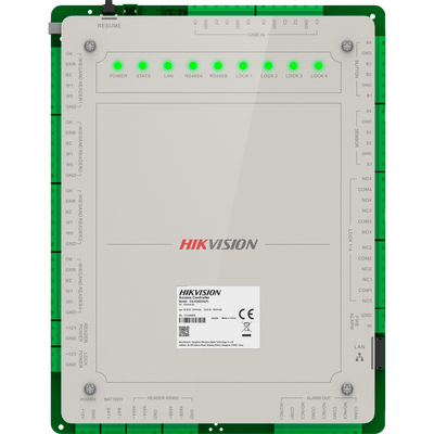 Control de Acceso Hikvision - Interfaz Web - 8 RS-485 4 WIEGAND - 100,000 Tarjetas - 10,000 Huellas - DS-K2624X