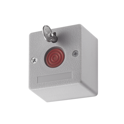 Botón de Pánico Hikvision - Compatible con Cualquier Panel de Alarma - LLave de Seguridad - NO - NA - DS-PD1-EB