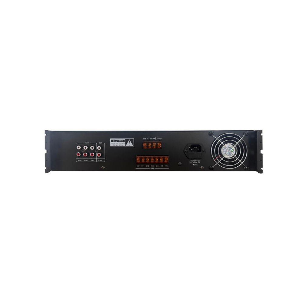 Micrófono Hikvision - Amplificador de Audio - 6 Canales - 120W - Conexión Bluetooth - DS-QAE0A120G1-VB6/110
