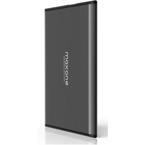 Disco-Duro-Externo-Maxone-320GB-HDD-USB-3.0-for-PC-Mac-Laptop-PS4-Xbox-one-Charcoal-Grey-front