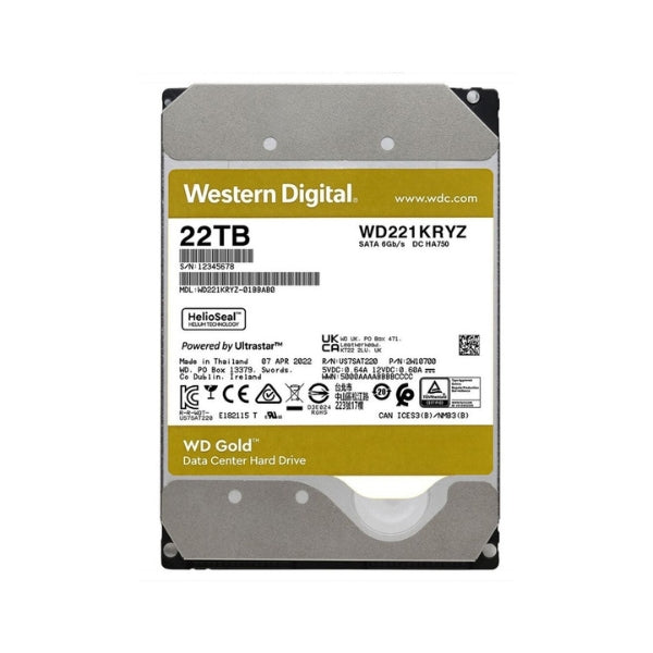Disco-Duro-HDD-WD-Gold-22TB-7200-RPM-Cache-512MB-SATA-III-6Gbs-3,5