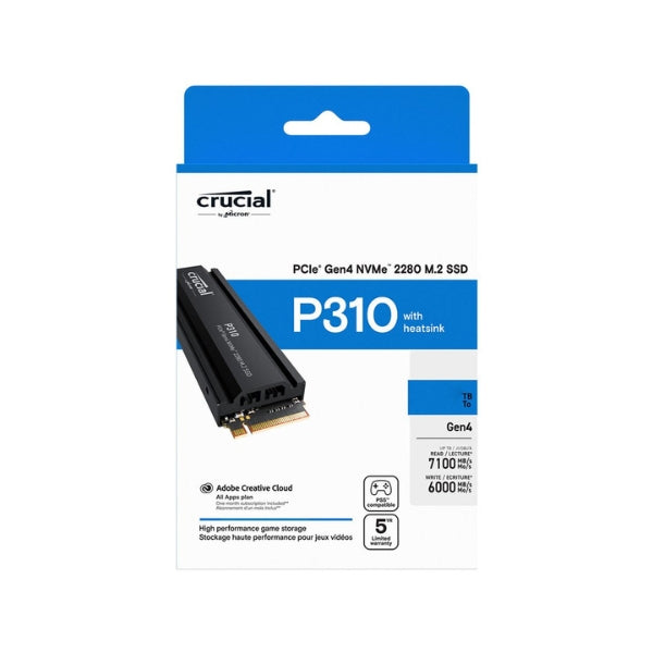 Disco-Duro-SSD-Crucial-P310-2TB-3D-NAND-Flash-PCIe-Gen-4x4-NVMe-M-2-con-Heatsink