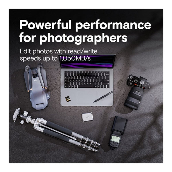 Disco-Duro-SSD-Crucial-X9-Pro-1TB-USB-3,2-Gen-2-Type-C-Externo-Silver