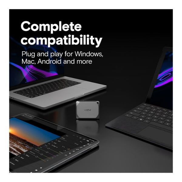 Disco-Duro-SSD-Crucial-X9-Pro-1TB-USB-3,2-Gen-2-Type-C-Externo-Silver