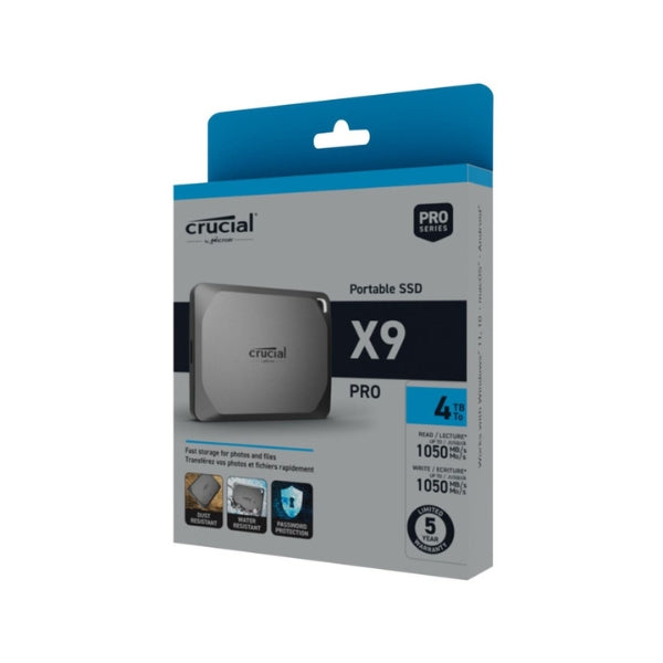 Disco-Duro-SSD-Crucial-X9-Pro-4TB-USB-3,2-Gen-2-Externo