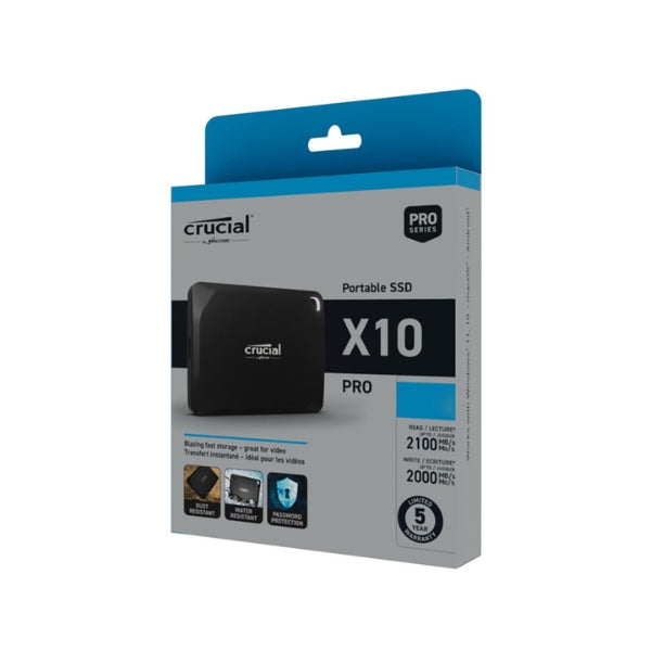 Disco-Duro-SSD-Externo-Crucial-X10-Pro-2TB-USB-3,2-Gen-2x2
