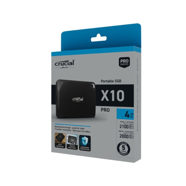 Disco-Duro-SSD-Externo-Crucial-X10-Pro-4TB-USB-3,2-Gen-2x2