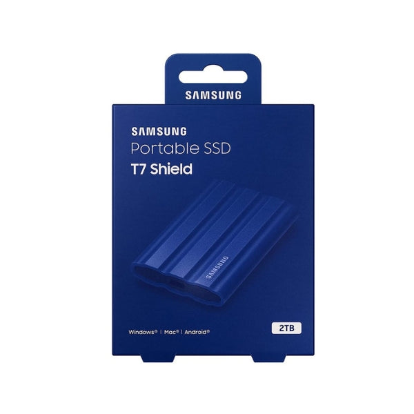 Disco Duro SSD Externo Samsung T7 Shield 2TB USB 3.2 Gen 2 Azul