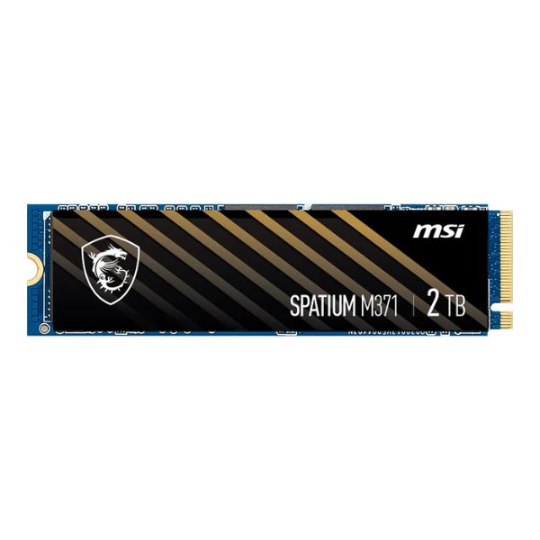 Disco Duro SSD MSI SPATIUM M371 500GB M.2 NVMe PCIe 3x4 - 2200MBs Read 1150MBs Write