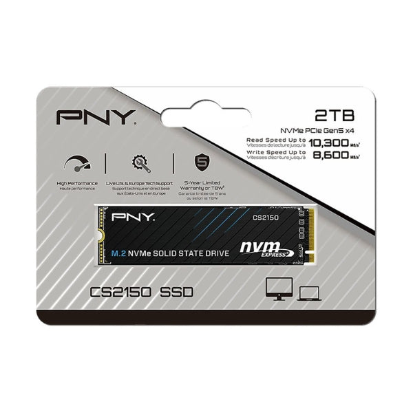 Disco-Duro-SSD-PNY-CS2150-2TB-3D-NAND-Flash-PCIe-Gen-5-x4-NVMe-M,2-2280