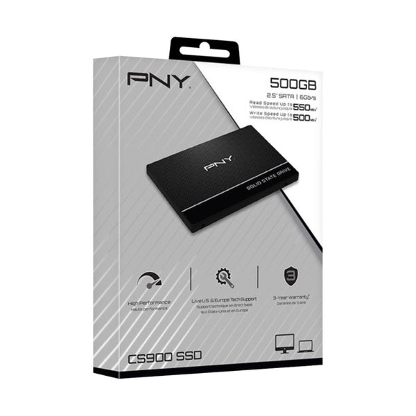Disco-Duro-SSD-PNY-CS900-500GB-TLC-NAND-SATA-III-6Gbs-2,5-Internal