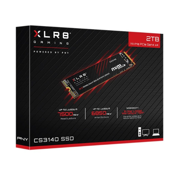 Disco-Duro-SSD-PNY-XLR8-CS3140-2TB-3D-NAND-Flash-PCIe-Gen-4-x4-NVMe-M,2-2280