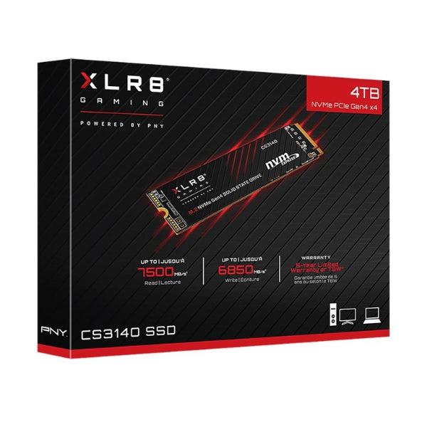 Disco-Duro-SSD-PNY-XLR8-CS3140-4TB-3D-NAND-Flash-PCIe-Gen-4-x4-NVMe-M,2-2280