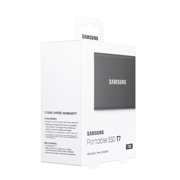 Disco-Duro-SSD-Samsung-T7-Portable-1TB-USB-3,2-Gen-2-External-Gray