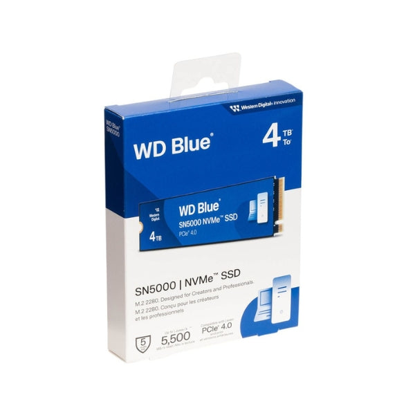 Disco-Duro-SSD-WD-Blue-SN5000-4TB-162L-BiCS4-QLC-NAND-PCIe-Gen-4x4-NVMe-M,2