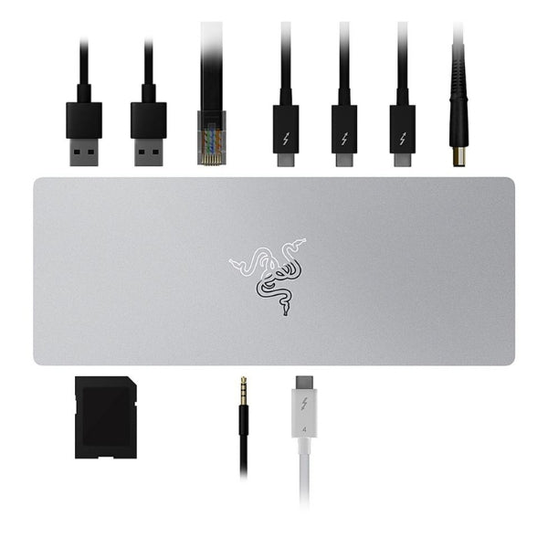 Dock Razer Thunderbolt 4 Mercury USB-C 10 puertos Silver Aluminum - RC21-01690200-R