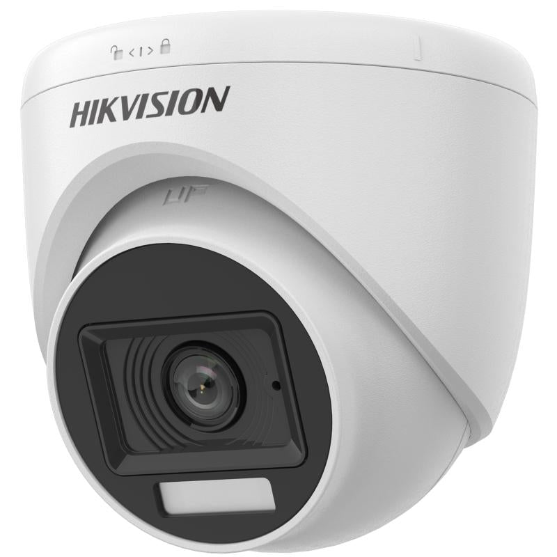 Cámara de Seguridad Hikvision - DOMO TURBOHD 2 MPX HIBRIDA B - N - COLOR VU - IR 20 MTS - LENTE 2.8 MM - DS-2CE76D0T-LPF