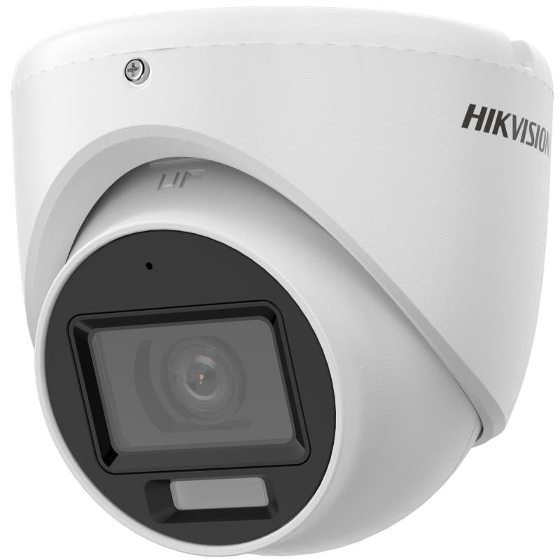 Cámara de Seguridad Hikvision - Cámara LUZ DUAL (IR + LUZ BLANCA) - Domo TurboHD 2 Megapixel (1080p) - Luz Blanca 20 mts