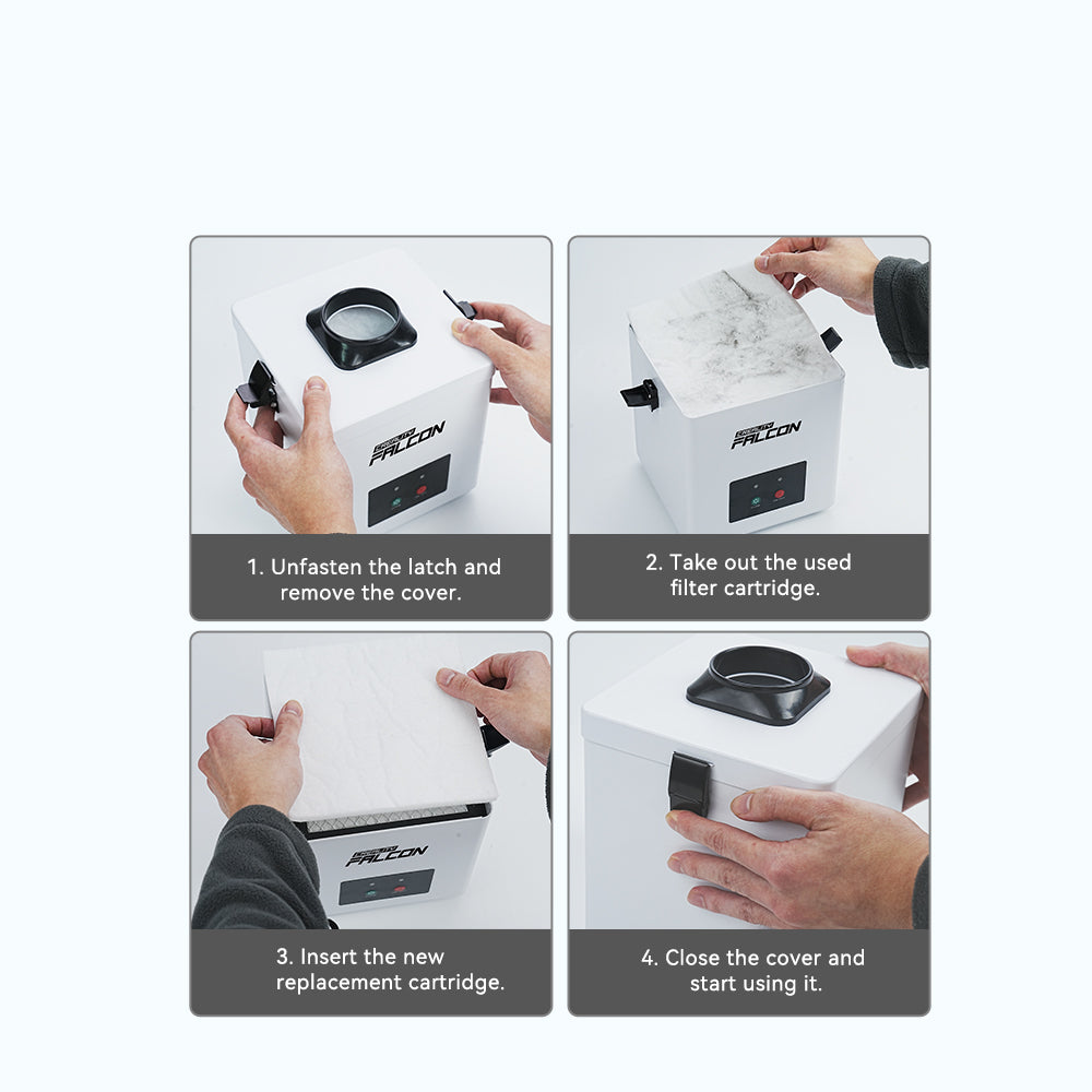 Purificador de humo Creality Falcon YW45: compatible con el láser Falcon A1, filtración doble capa y motor potente para