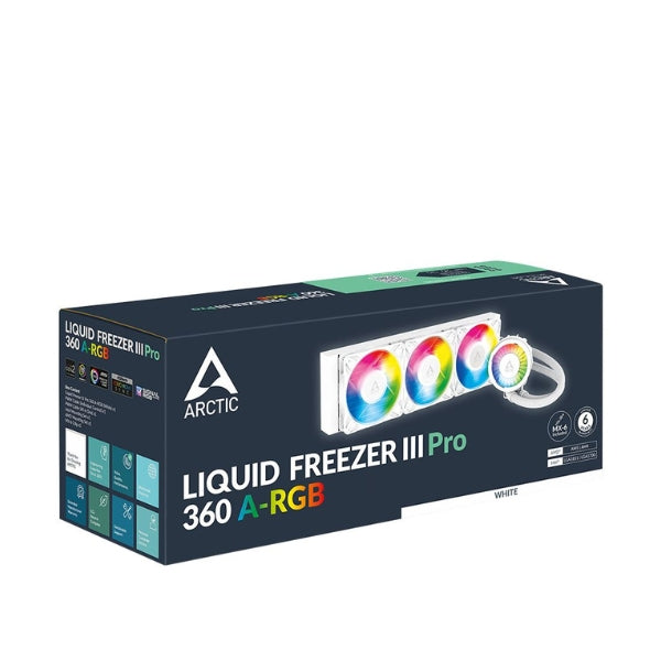 Enfriador-Líquido-Arctic-Cooling-Liquid-Freezer-III-Pro-ARGB-360mm-All-in-One-Blanco