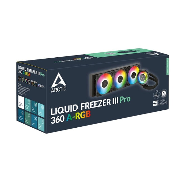 Enfriador-Líquido-Arctic-Cooling-Liquid-Freezer-III-Pro-ARGB-360mm-All-in-One-Negro