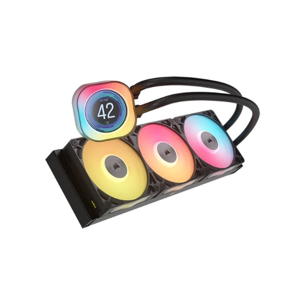 Enfriador-Líquido-Corsair-iCUE-LINK-RGB-TITAN-360-RX-LCD-360mm-All-in-One-Negro