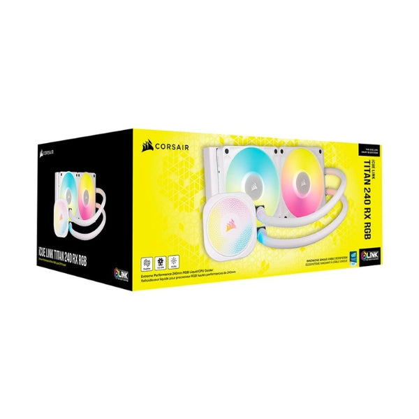 Enfriador-Líquido-Corsair-iCUE-LINK-TITAN-240-RX-RGB-240mm-All-in-One-Blanco