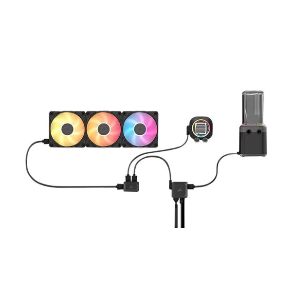 Enfriador-Líquido-Corsair-iCUE-LINK-XH505i-RX-360-RGB-360mm-Hard-Tube-Kit-Negro