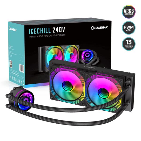 Enfriador-Liquido-GameMax-IceChill-240VBK-240mm-ARGB-IntelAMD-_1