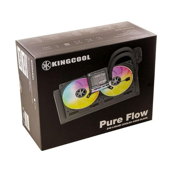 Enfriador-Líquido-KingCool-Pure-Flow-ARGB-240mm-All-in-One-Negro