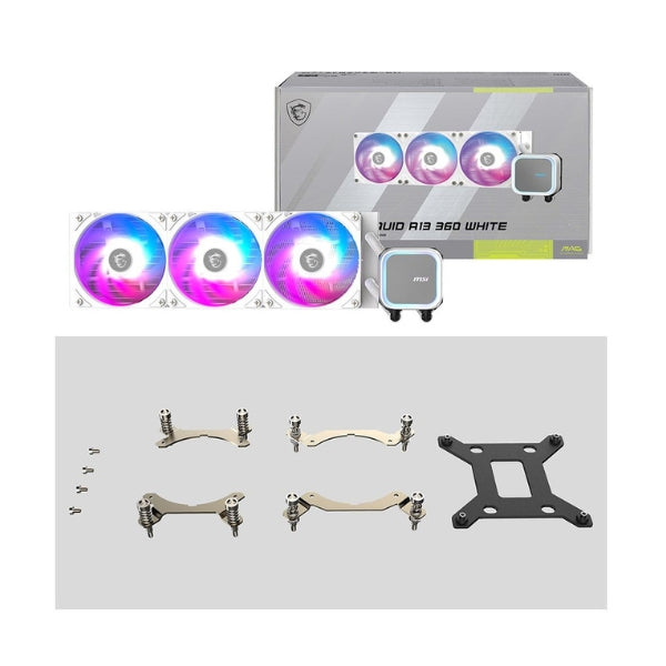 Enfriador-Líquido-MSI-MAG-CORELIQUID-A13-RGB-360mm-All-in-One-Blanco