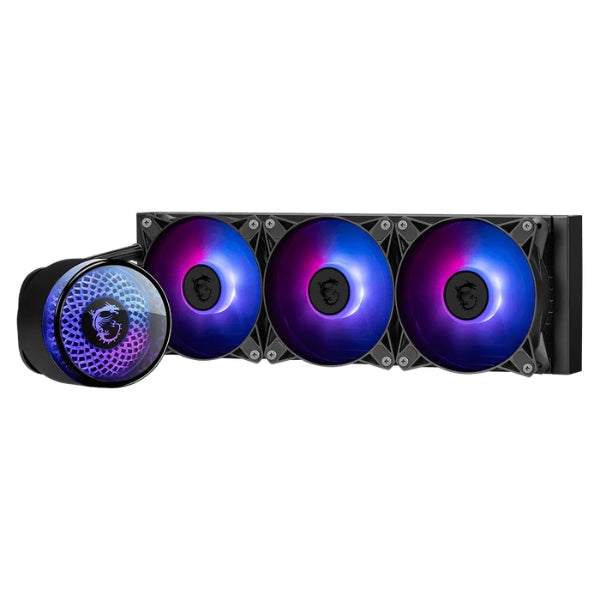 Enfriador - Liquido - MSI - MAG - CoreLiquid - A12 - 360 - ARGB - TDP - 250W - 3 - Pines - Intel - LGA1700 - 1851 - AMD - AM4 - AM5 - Negrovista 1