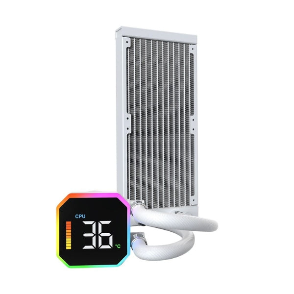 Enfriador-Líquido-Montech-HyperFlow-Digital-240mm-All-in-One-Blanco