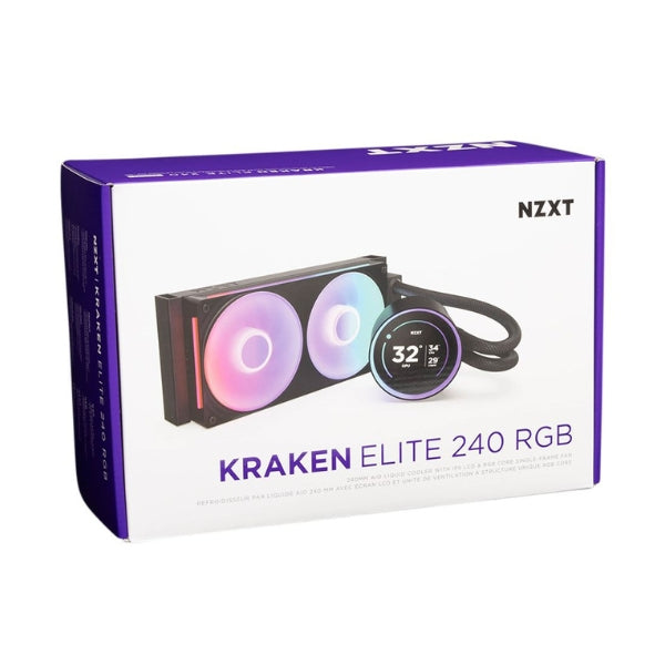 Enfriador-Líquido-NZXT-Kraken-Elite-RGB-240mm-All-in-One-Negro