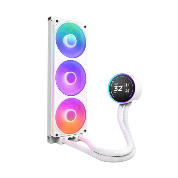 Enfriador-Líquido-NZXT-Kraken-Elite-RGB-360mm-All-in-One-Blanco